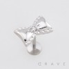 COQUETTE BOW RIBBON STUD 316L SURGICAL STEEL LABRET SET